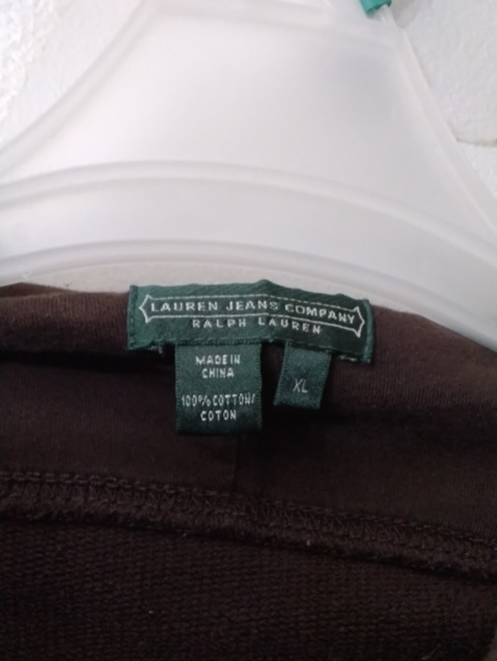 Ralph Lauren Brown Hooded Pullover with Snap Placket Men's Sz XL - Picture 2 of 12